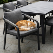 Jardini Graz Set | 160x92cm | 6 Sessel Aluminium & Olefinstoff
