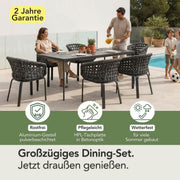 Jardini Set Berndorf | 200x90cm | 6 Olefin Rope Sessel