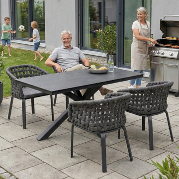 Jardini Set Bludenz | 160x90cm | 4 Olefin Rope Sessel