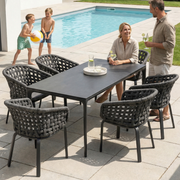 Jardini Set Berndorf | 200x90cm | 6 Olefin Rope Sessel