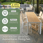 Jardini Gmunden Tischgruppe – ausziehbar von 220 auf 340 cm