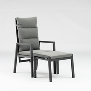 Jardini Set Nockstein | Tisch 200 bis 260cm Ausziehbar | 4 Relaxsessel