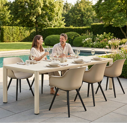Hartman Kyra Tisch 240x100cm | 6 Sophie Sessel | 6 Kissen